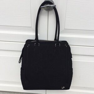 Vera Bradley black tote bag